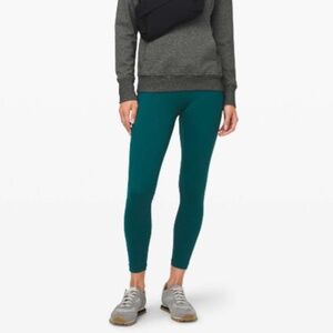 EUC Lululemon Wunder Under High-Rise Tight 25" *Nulux Emerald Size 6